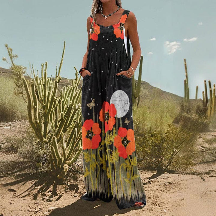 Vintage Print Jumpsuit für Damen - Retro & Stilvoll für Alle Gelegenheiten