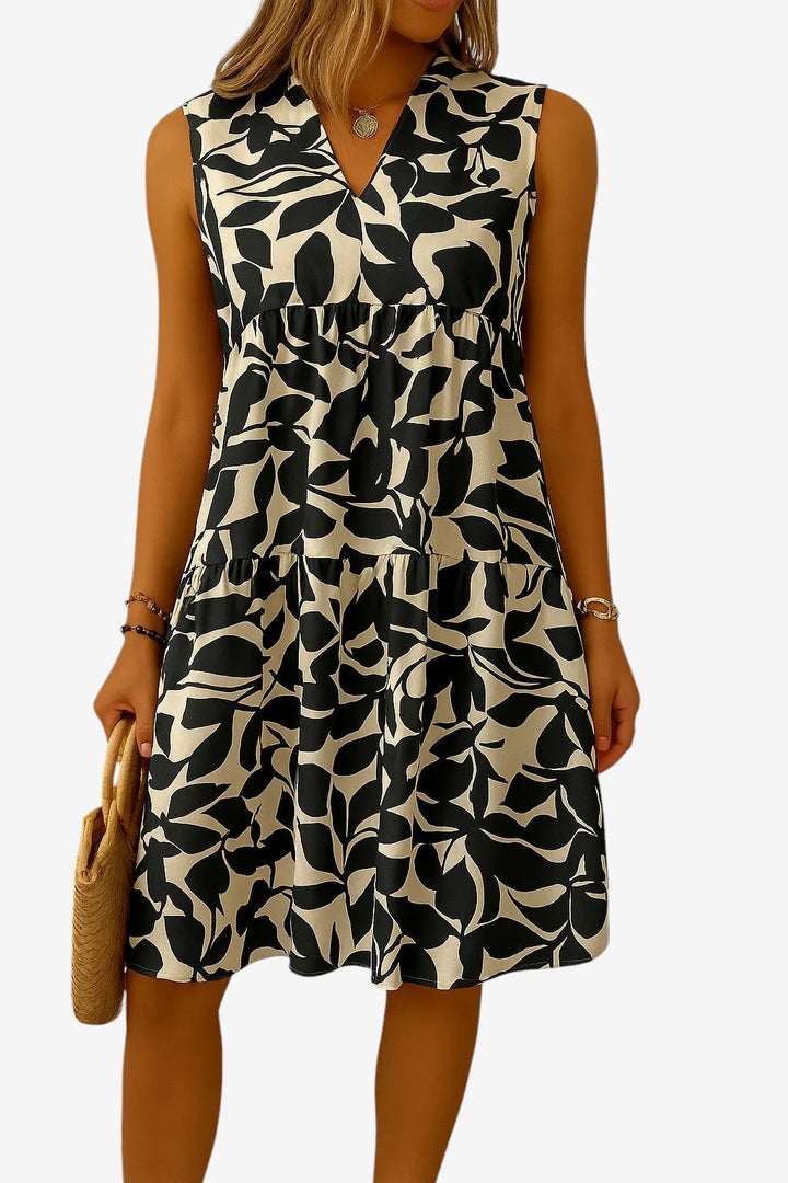 Ärmelloses Sommerkleid – Luftig, elegant & bedruckt