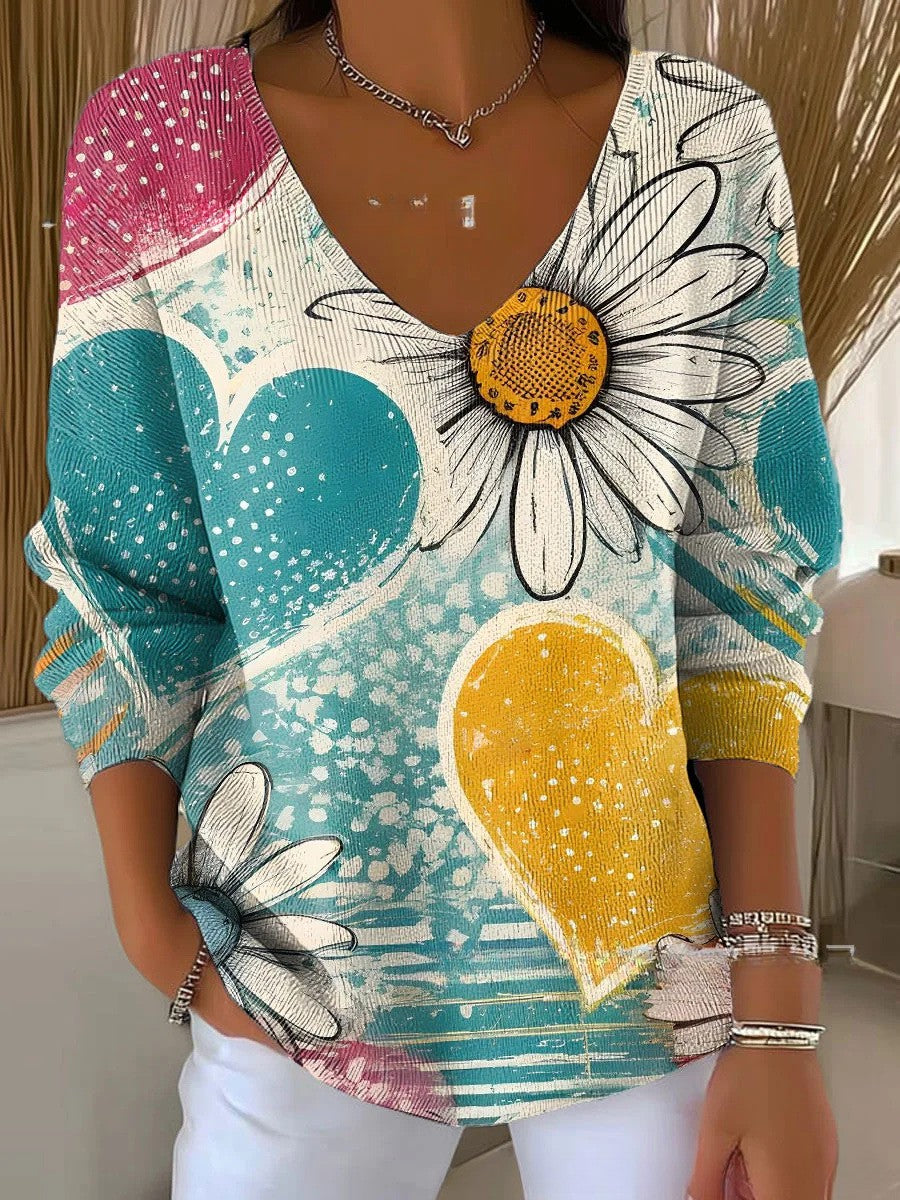 Beatrice – Pullover mit V-Ausschnitt