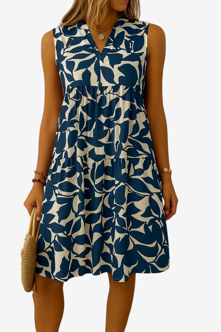 Ärmelloses Sommerkleid – Luftig, elegant & bedruckt