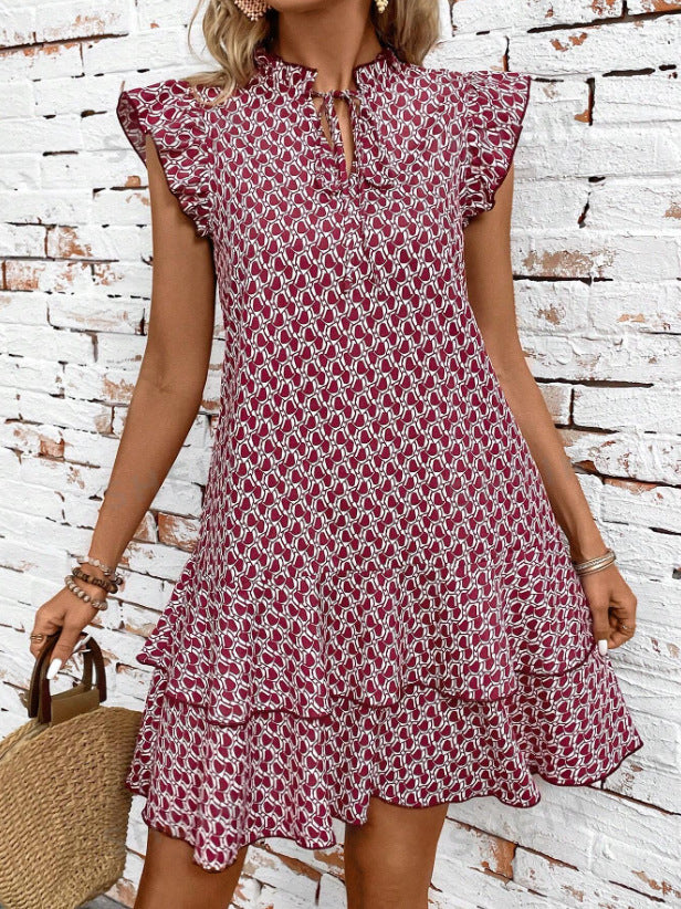 Boho Sommerkleid mit Print Perfekt für Freizeit & Urlaub