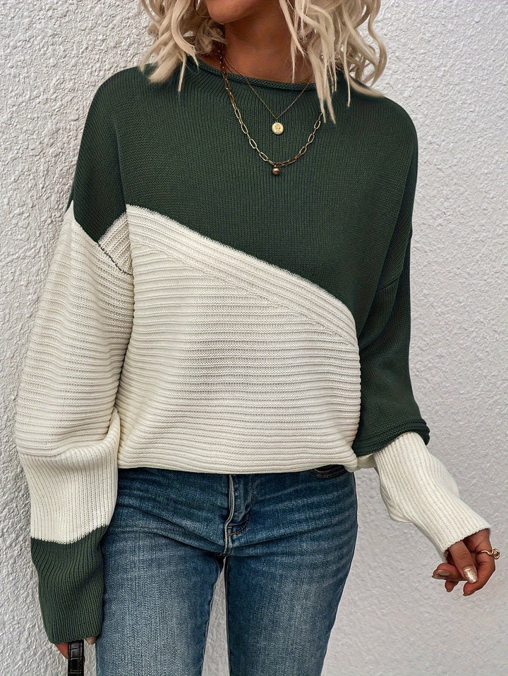 Zelda - Eleganter Color Block Pullover