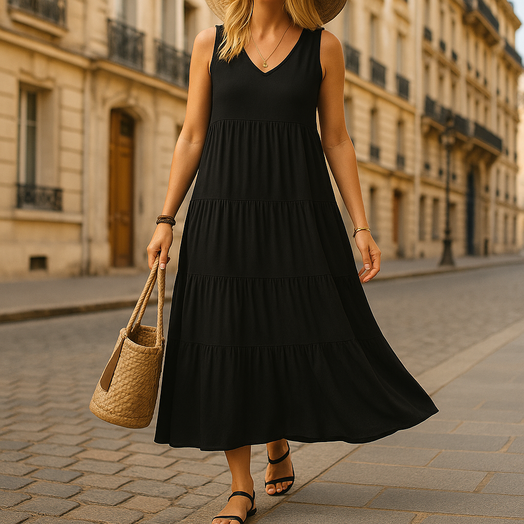 Ärmelloses Maxi-Kleid