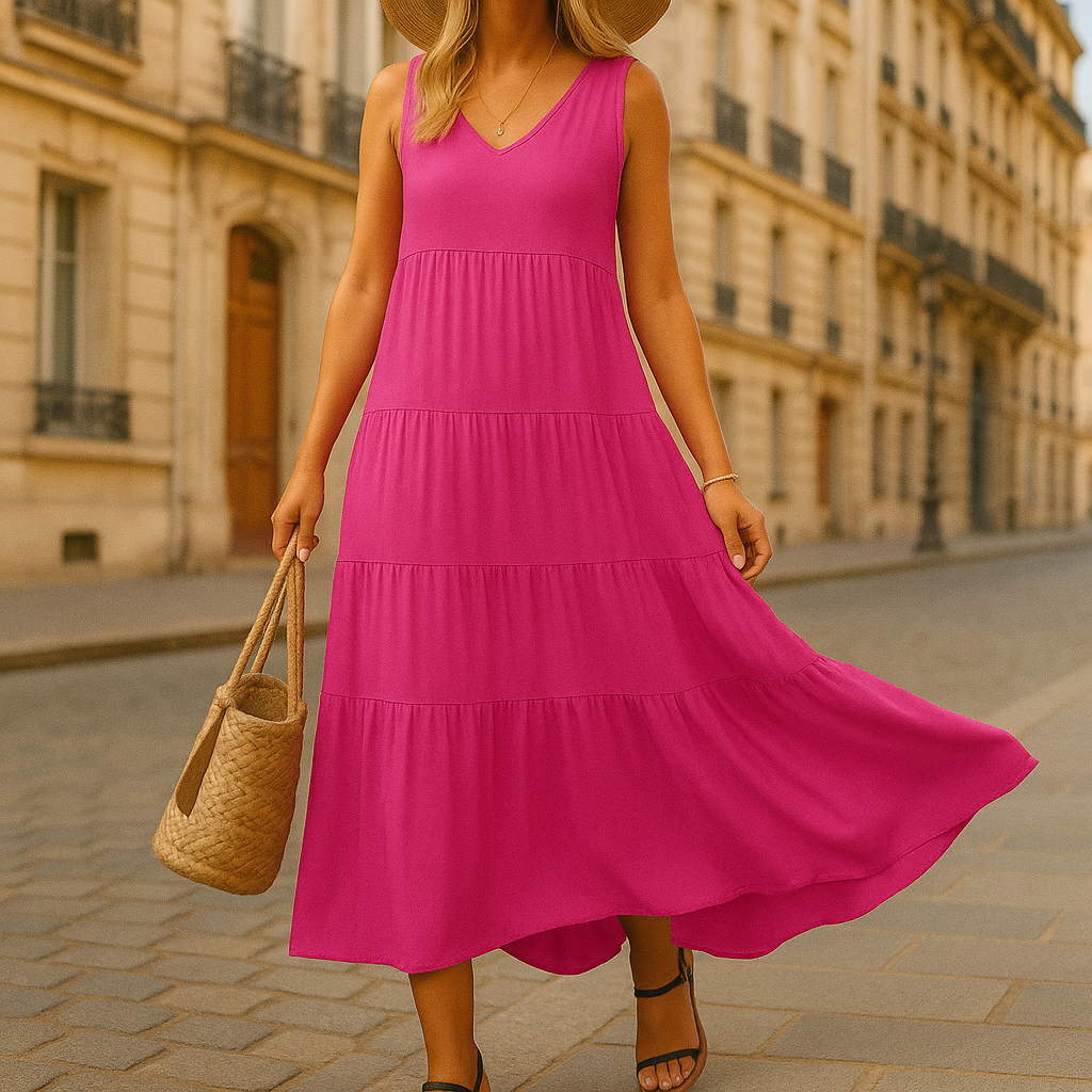 Ärmelloses Maxi-Kleid