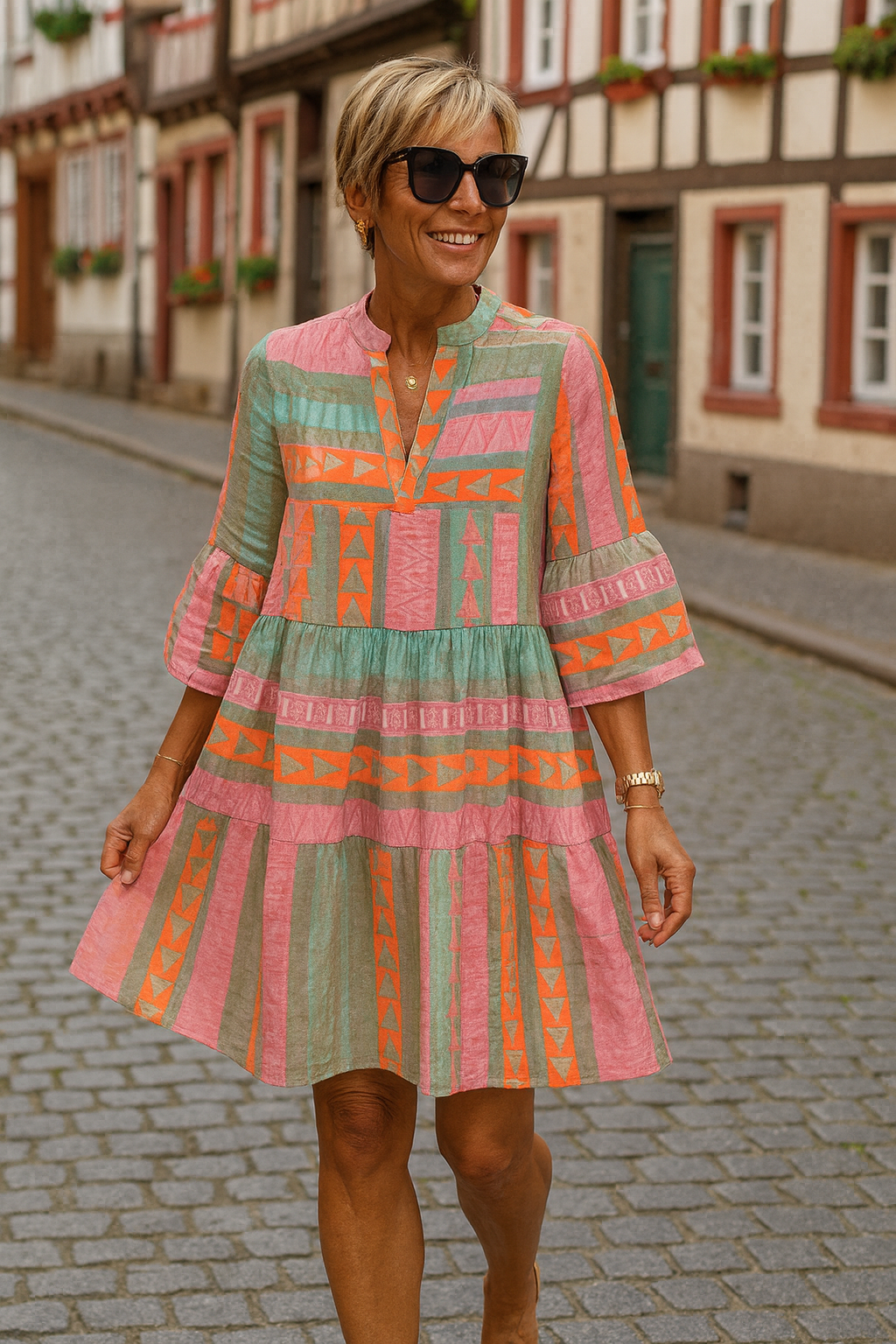 Stacey – Besticktes Sommerkleid Mini