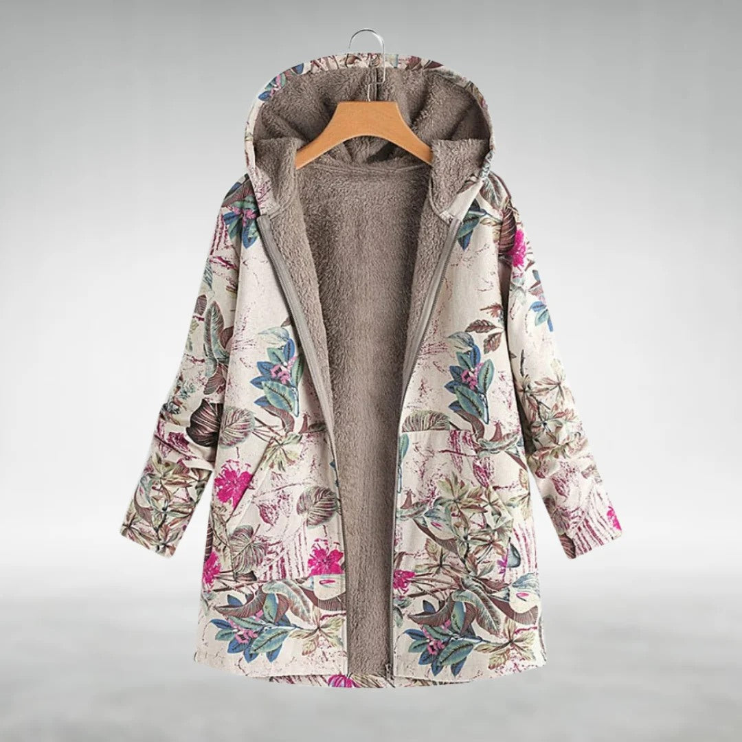 Sofia | Stylische Fleecejacke mit Blumenmuster