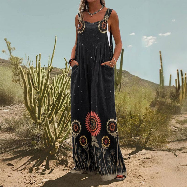 Vintage Print Jumpsuit für Damen - Retro & Stilvoll für Alle Gelegenheiten