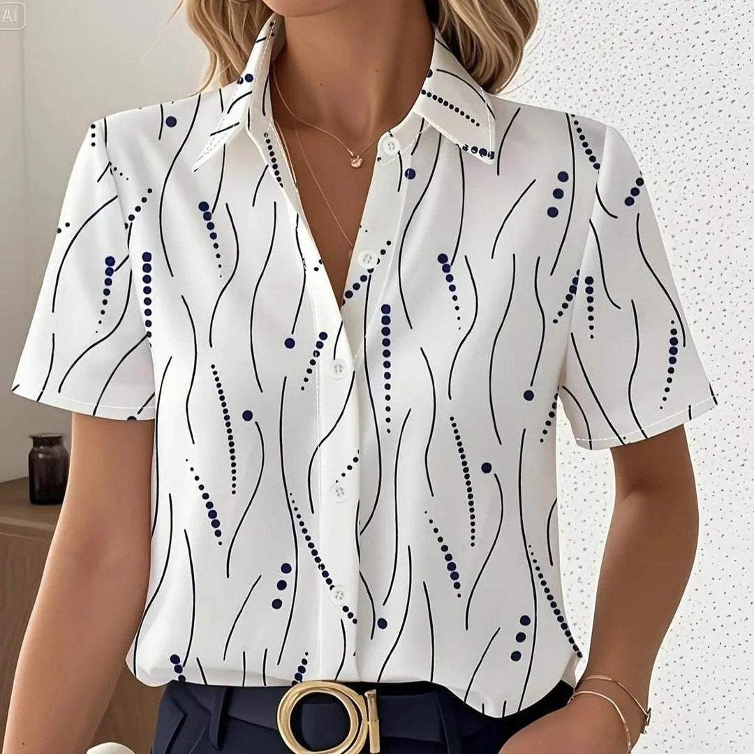 Stilvolles Comfy Collared Short Sleeve Shirt - Ihr perfekter Frühlingsbegleiter