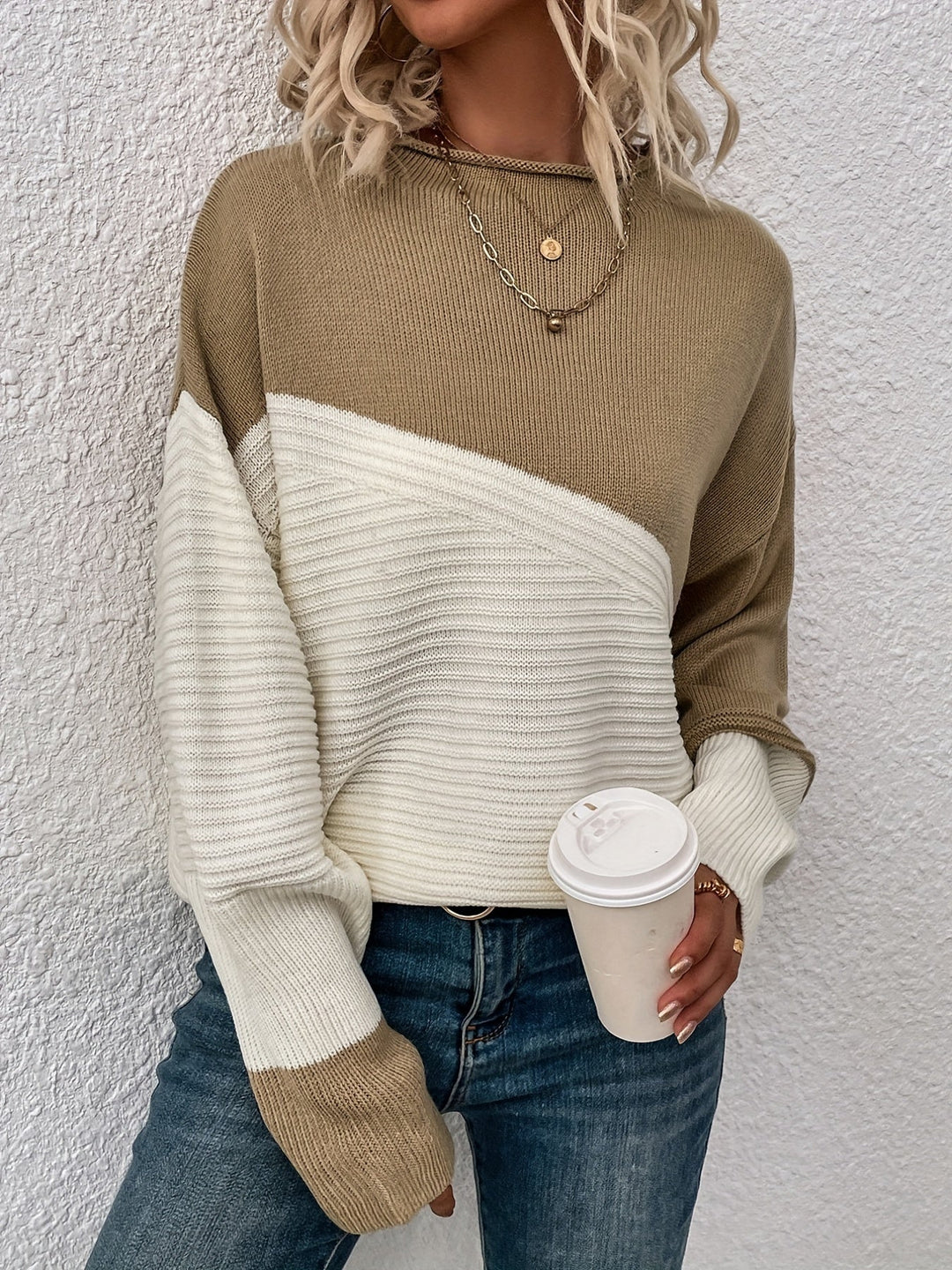 Zelda - Eleganter Color Block Pullover