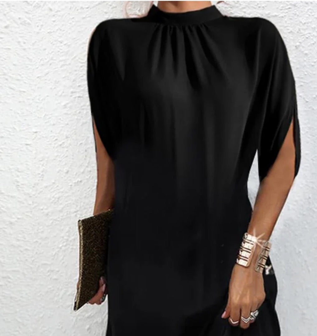 Elegantes Mock Neck Kleid für Frühling & Besondere Anlässe