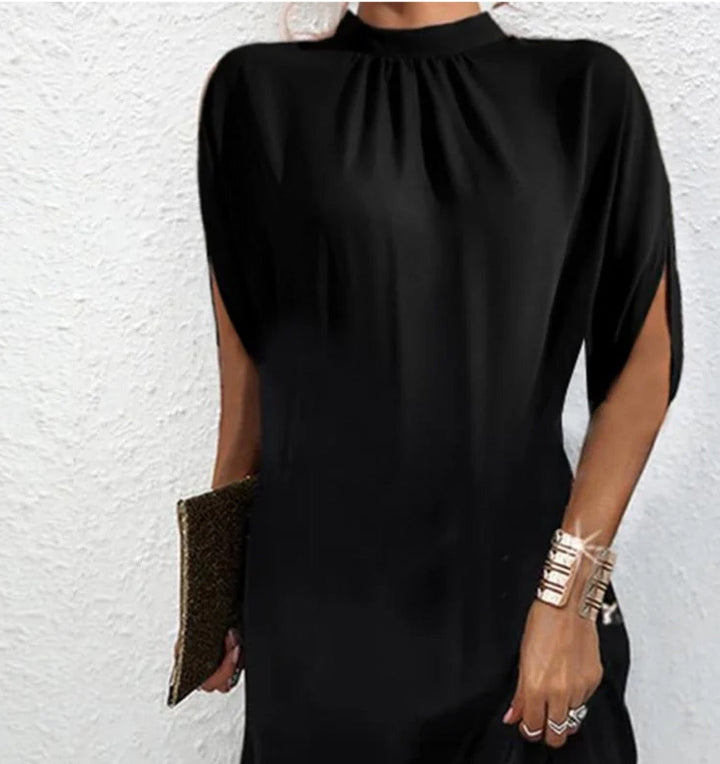 Elegantes Mock Neck Kleid für Frühling & Besondere Anlässe