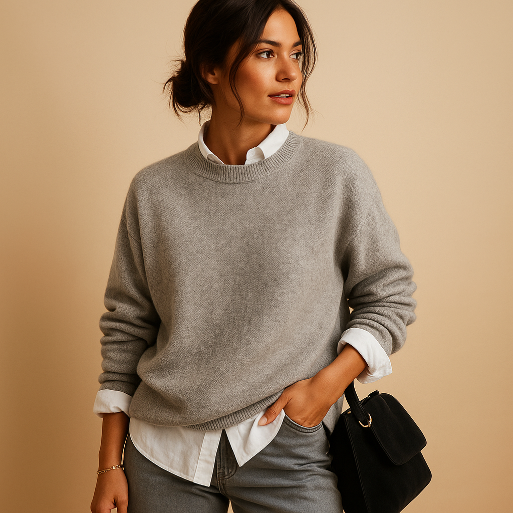 Woll-Damenpullover mit eleganter Passform und minimalistischer Verarbeitung | Mireille