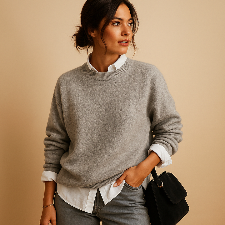 Woll-Damenpullover mit eleganter Passform und minimalistischer Verarbeitung | Mireille