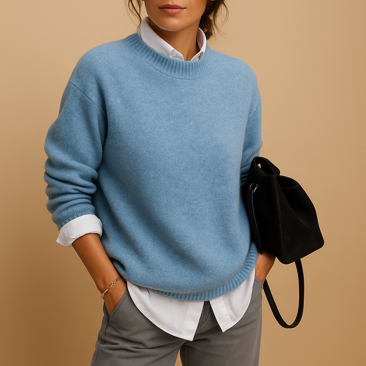 Woll-Damenpullover mit eleganter Passform und minimalistischer Verarbeitung | Mireille