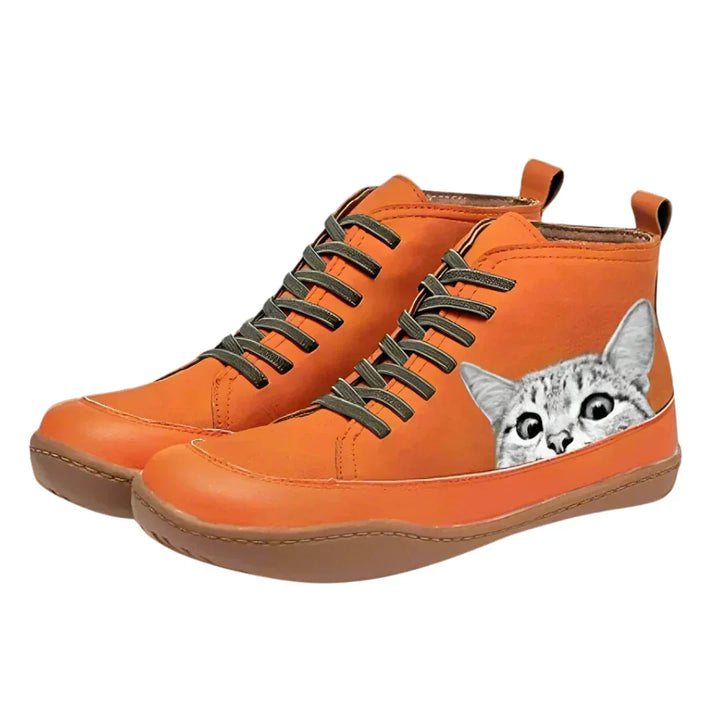 ISABELLE | Leder-Stiefeletten für Katzenliebhaber