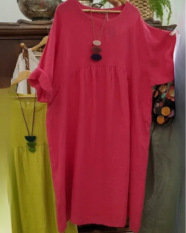 MANDIRA - Kleid aus Baumwolle und Leinen