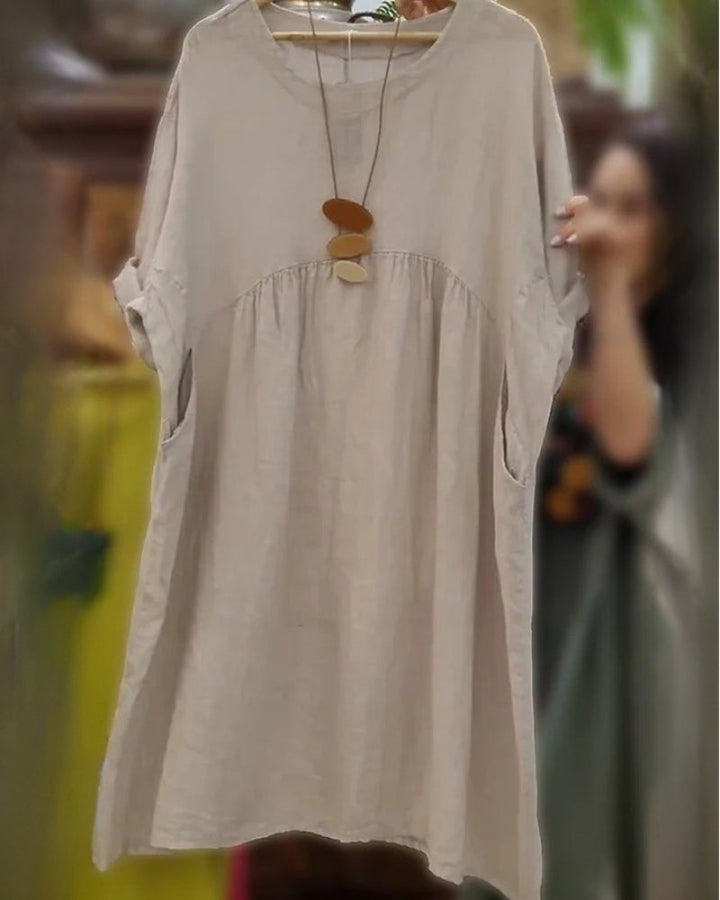 MANDIRA - Kleid aus Baumwolle und Leinen