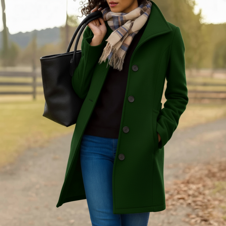 Vera - Klassischer Mid-Length Knopfmantel