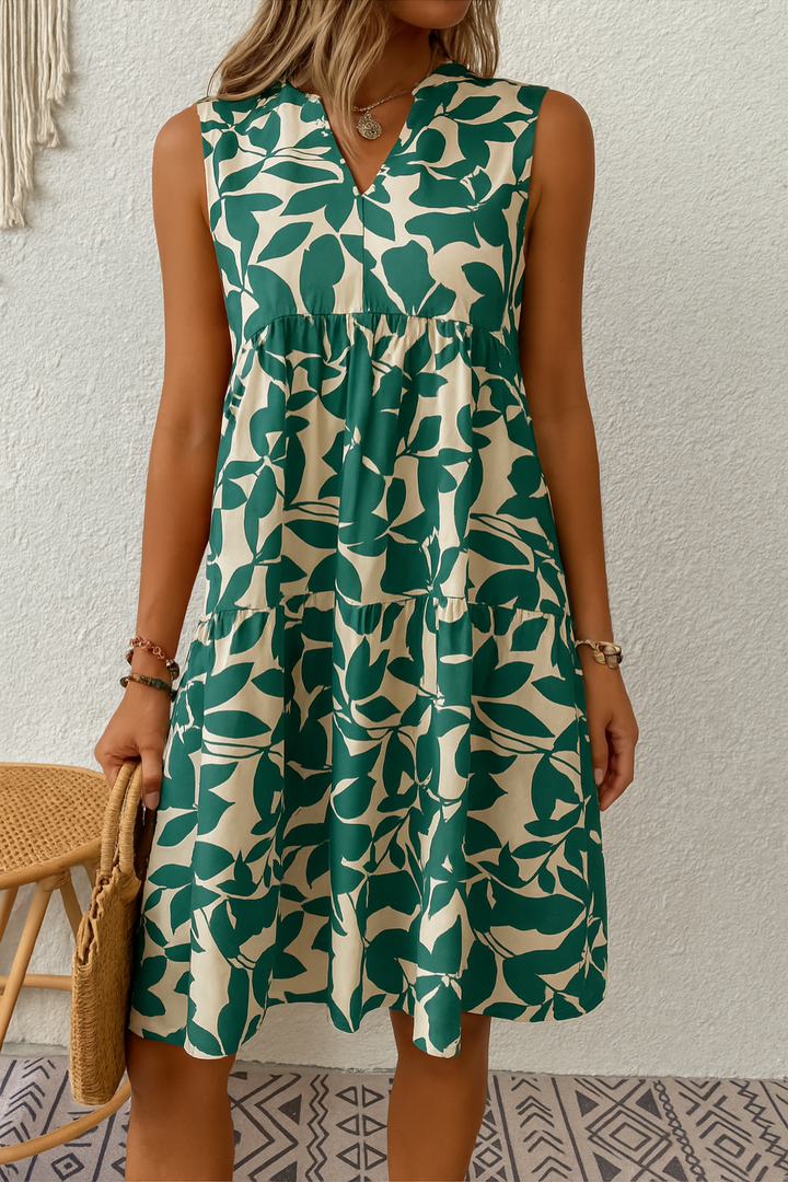 Anna | Midikleid mit abstraktem Print für Damen