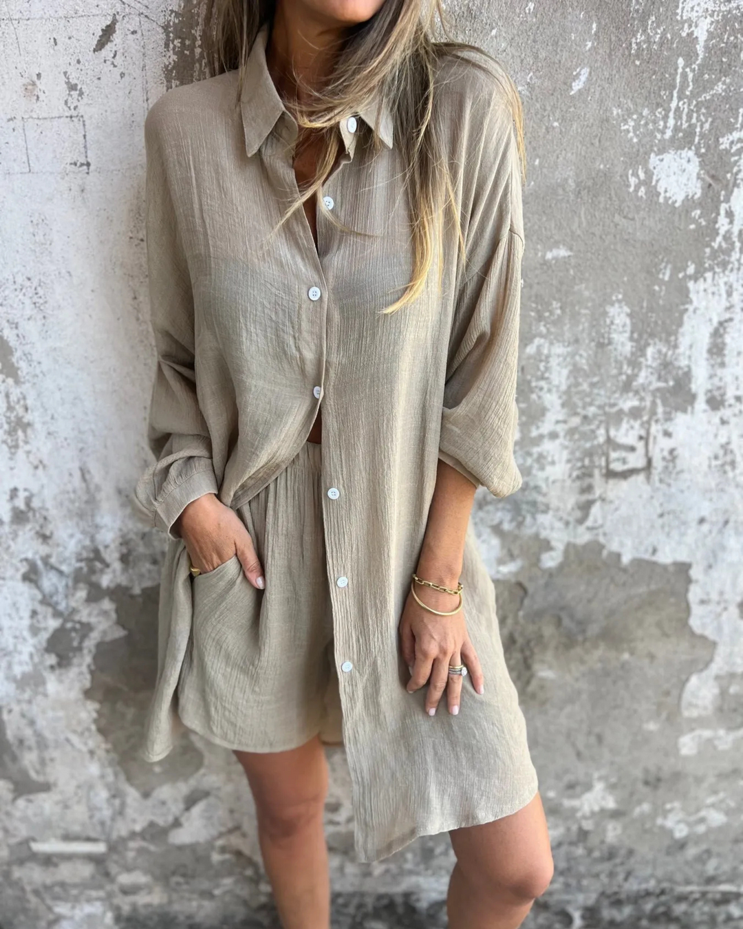 IZELA – Set aus Hemd & Shorts