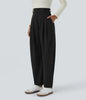 Hose | geripptem Stoff mit hoher Taille