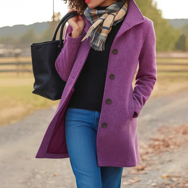 Vera - Klassischer Mid-Length Knopfmantel
