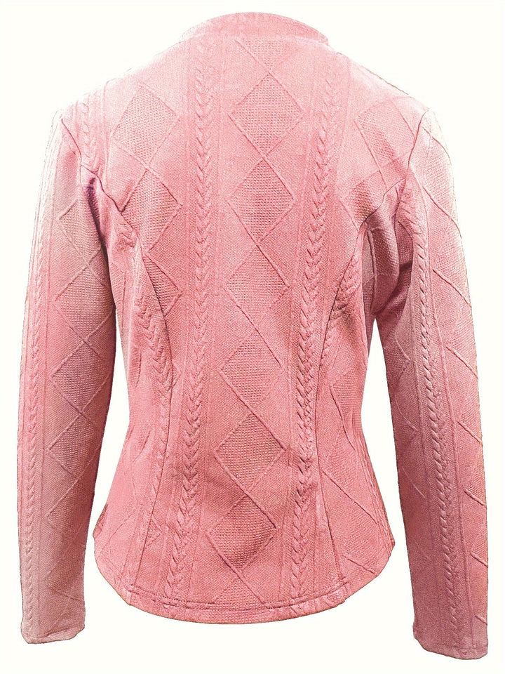 Blazerjacke mit Struktur Damen – Strukturierte Oberfläche mit Stehkragen