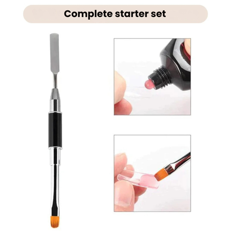 Glänzendes Gel-Nagel-Set