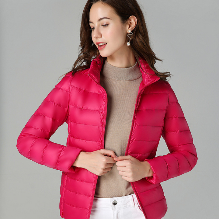 Aurora – Neue ultraleichte Jacke mit weißen Entenfedern