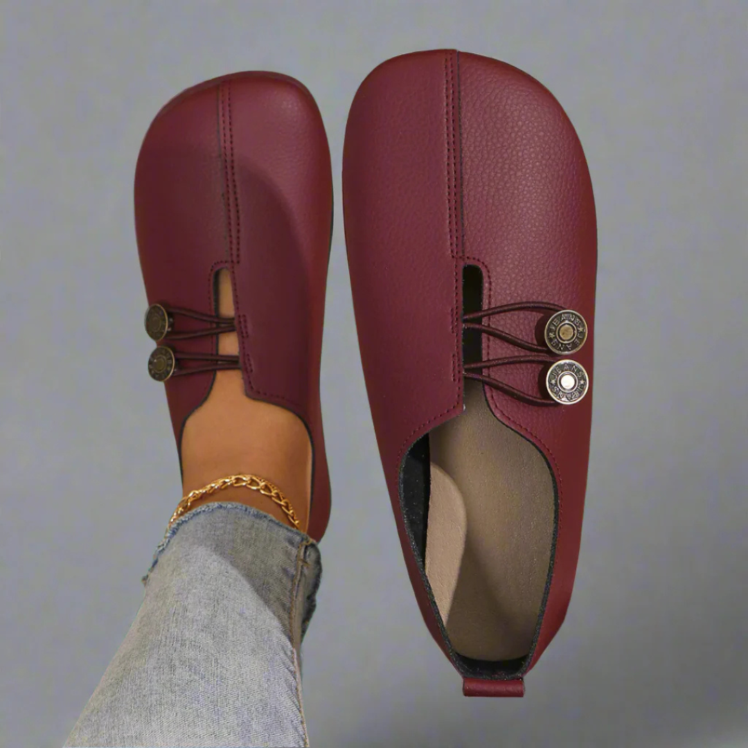 Slip-On Ballerinas für Damen – Geschlossene Spitze mit elastischem Banddesign