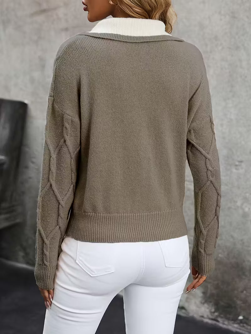 Isolde - Eleganter Kragenpullover