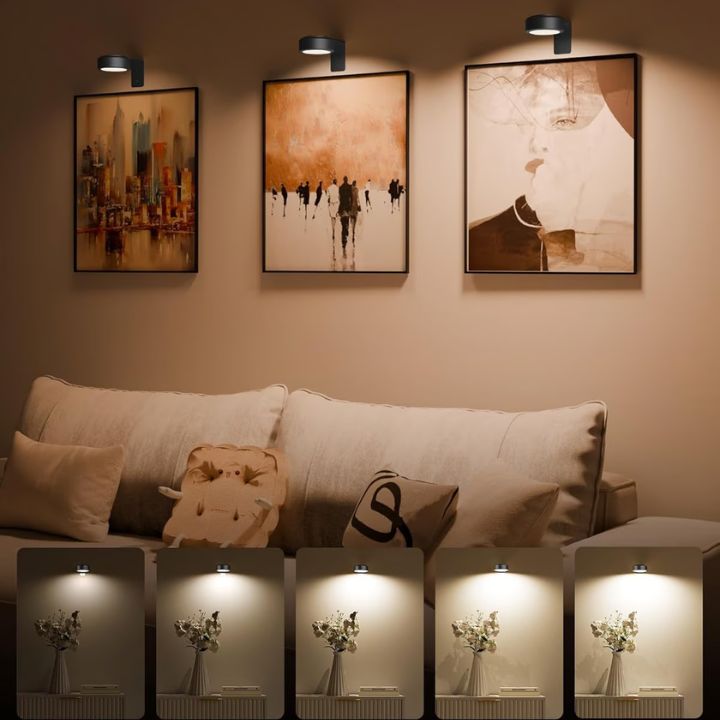 2+1 Gratis | Magnetische LED-Bilderleuchte – Dimmbar & wiederaufladbar