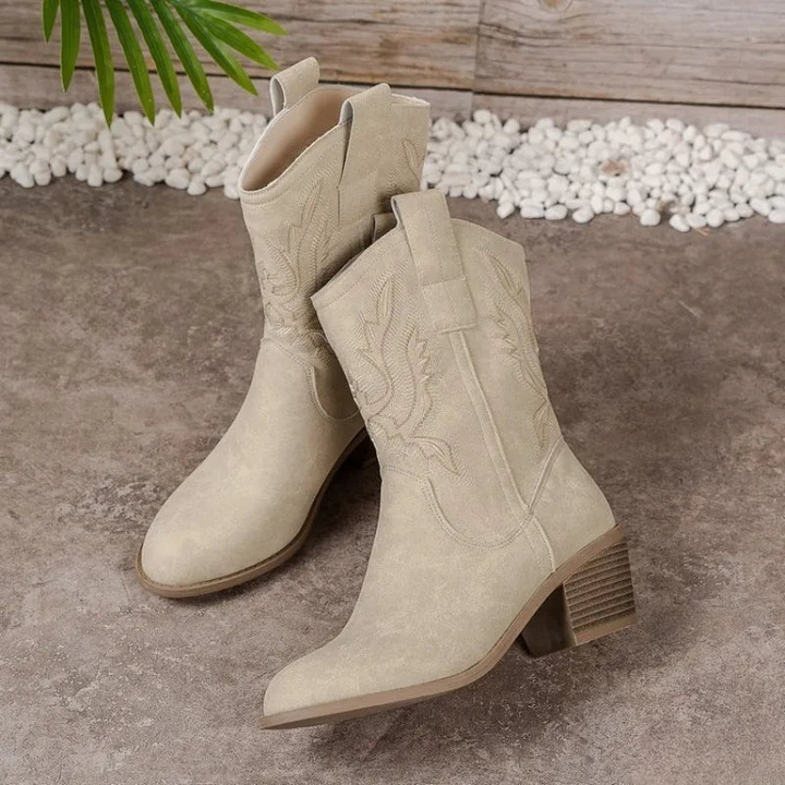 Emilia | Elegante bestickte Winterstiefel