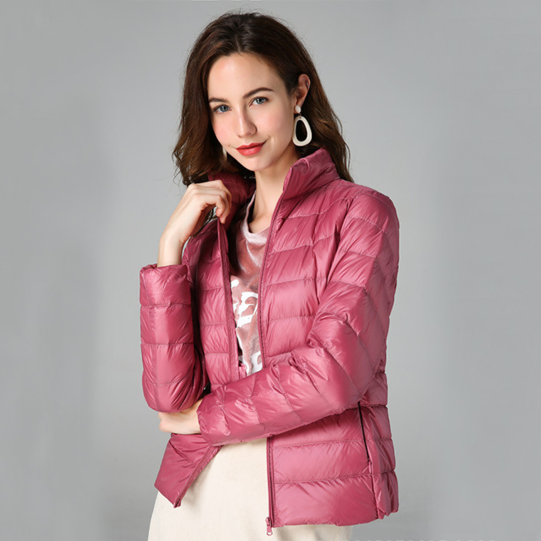 Aurora – Neue ultraleichte Jacke mit weißen Entenfedern
