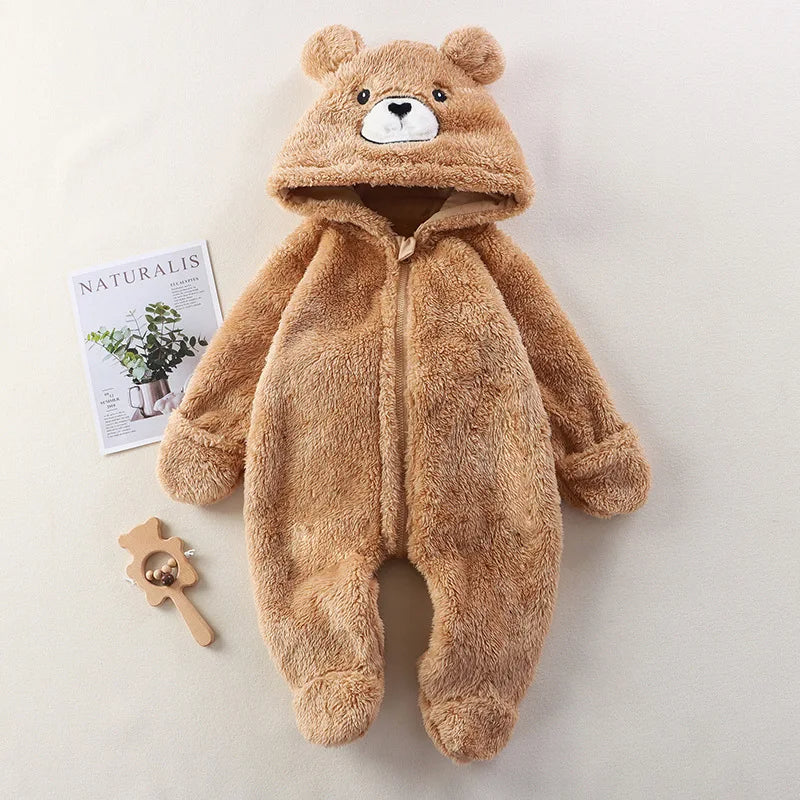 CuddleCub™ Anschmiegsamer Kapuzen-Strampler für Kinder für Behagliche Wärme