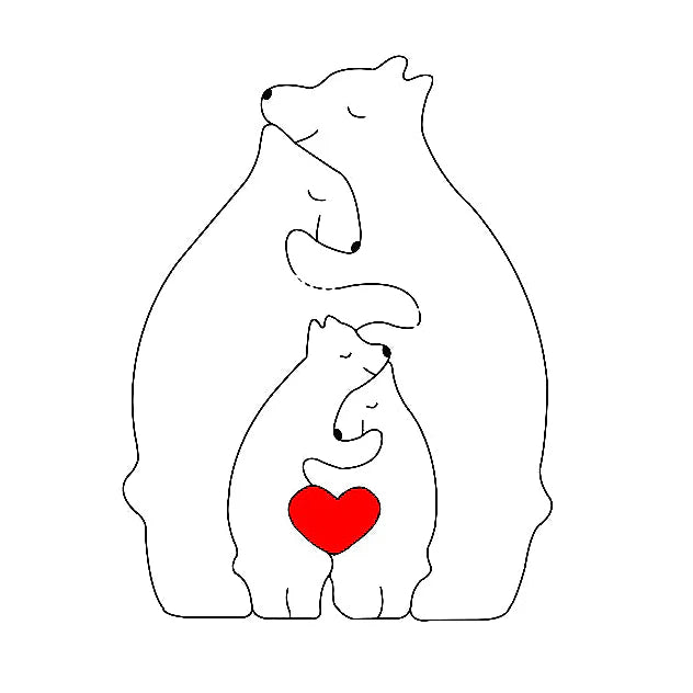 Bärenfamilie-Holzpuzzle™ | Das ultimative Geschenk der Familienliebe