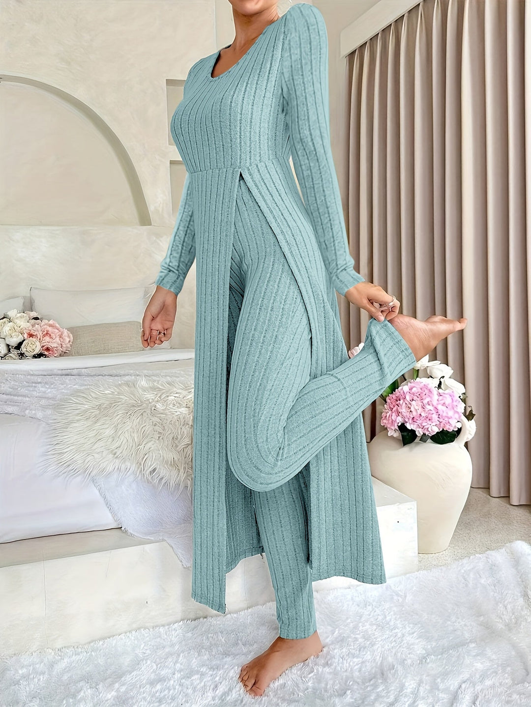 Aldea - Gemütliches Zwei-Teile Ribbed Lounge Set