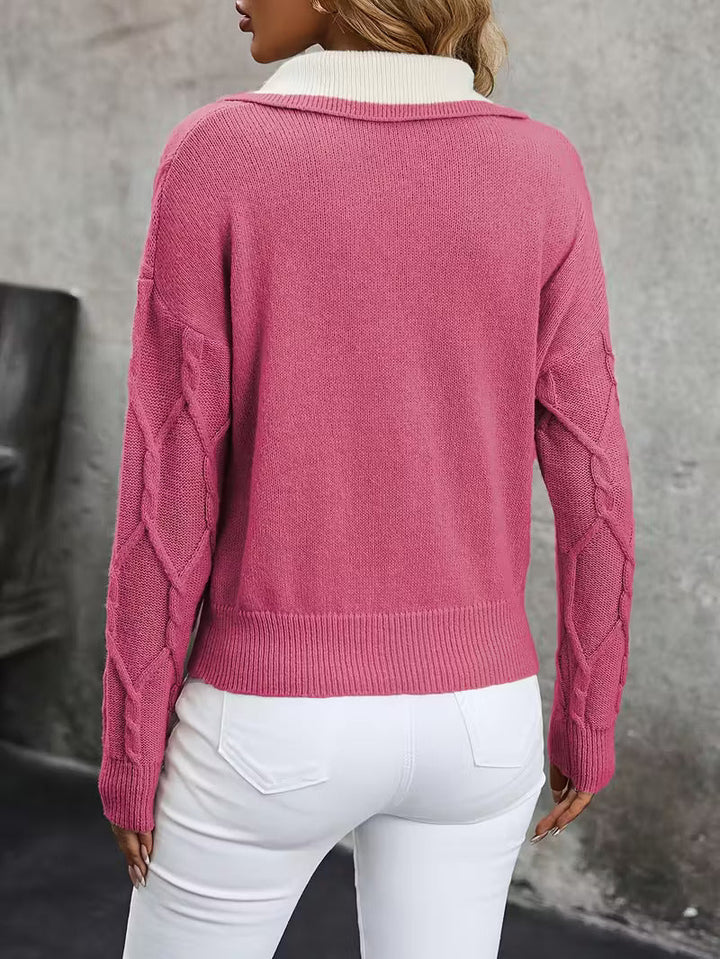 Isolde - Eleganter Kragenpullover