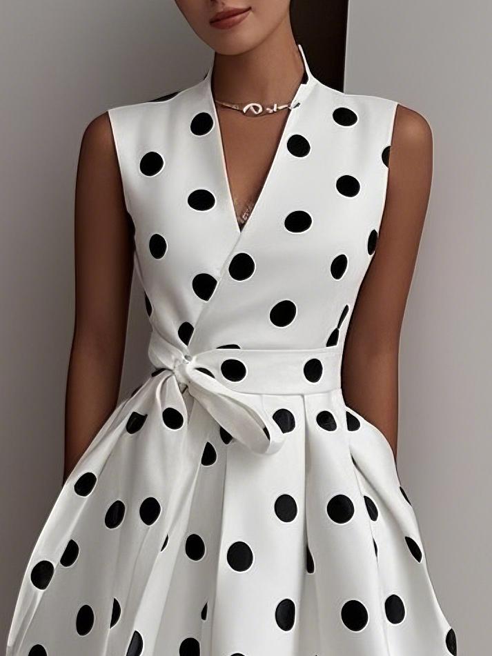 Elegantes Punktekleid für Büro und Freizeit
