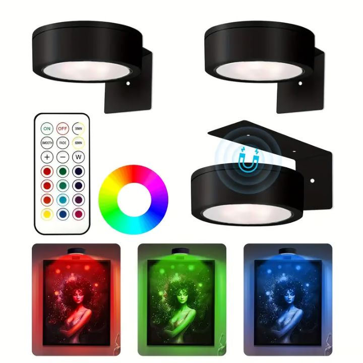 2+1 Gratis | Magnetische LED-Bilderleuchte – Dimmbar & wiederaufladbar
