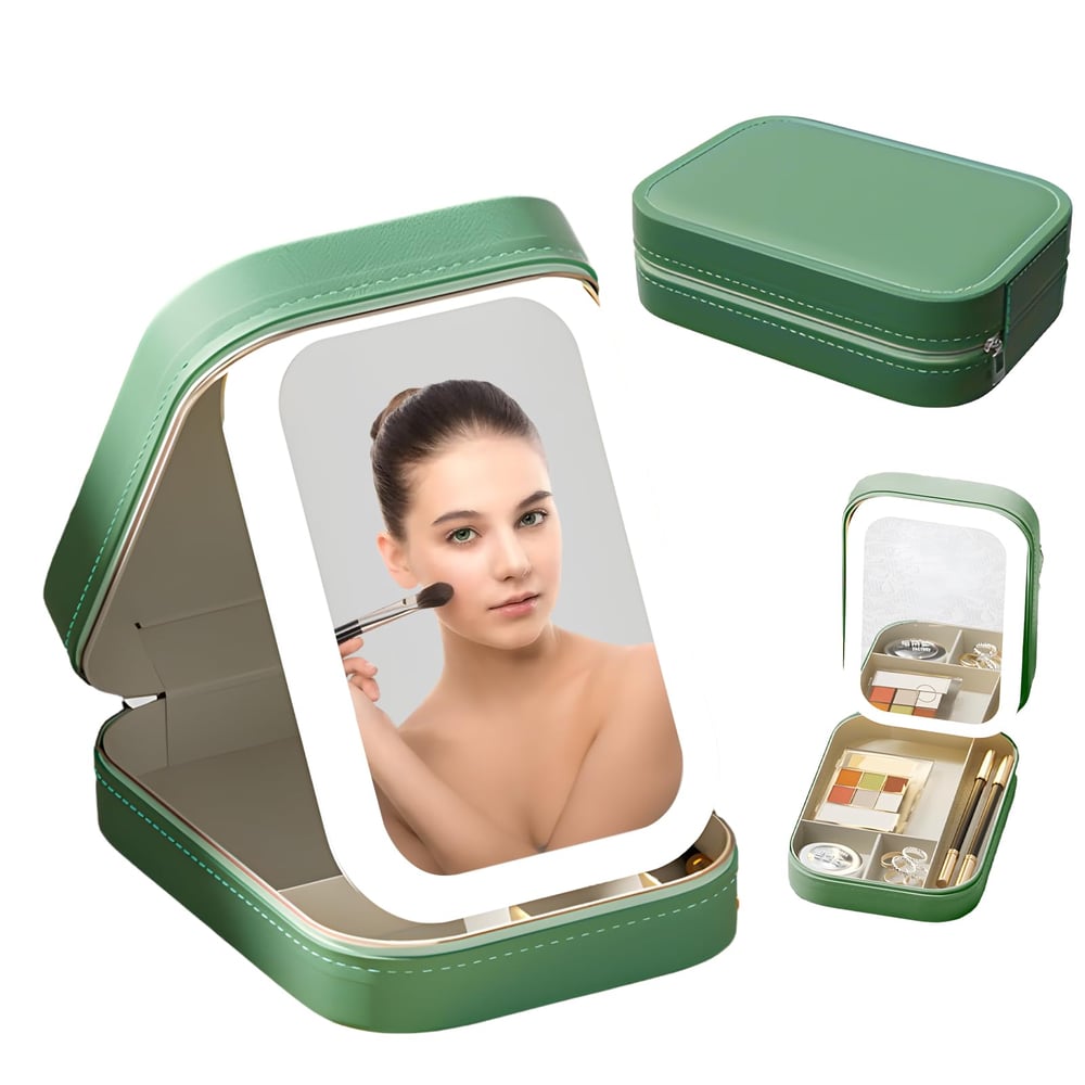 LED-Schminkspiegel mit Kosmetiktasche – Für perfektes Make-up unterwegs