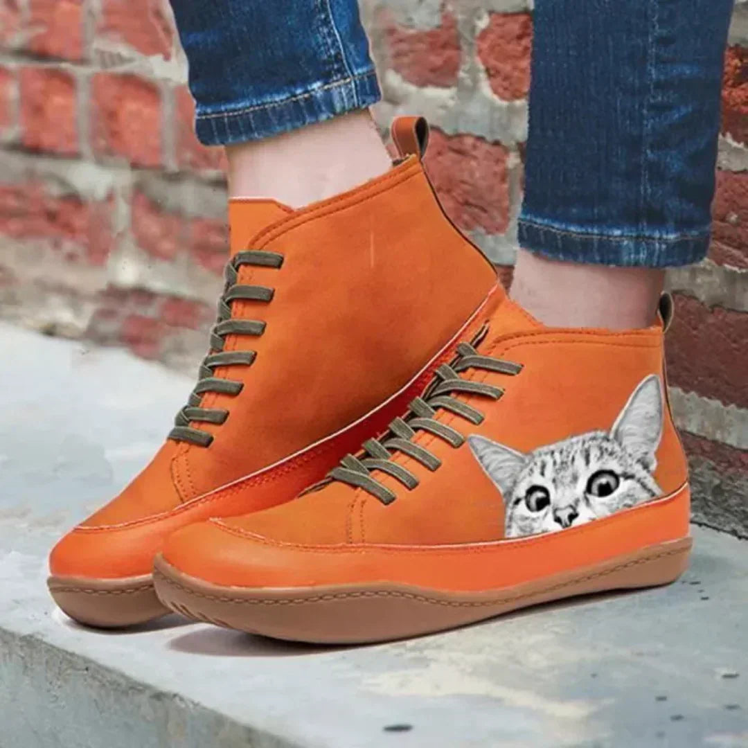 ISABELLE | Leder-Stiefeletten für Katzenliebhaber
