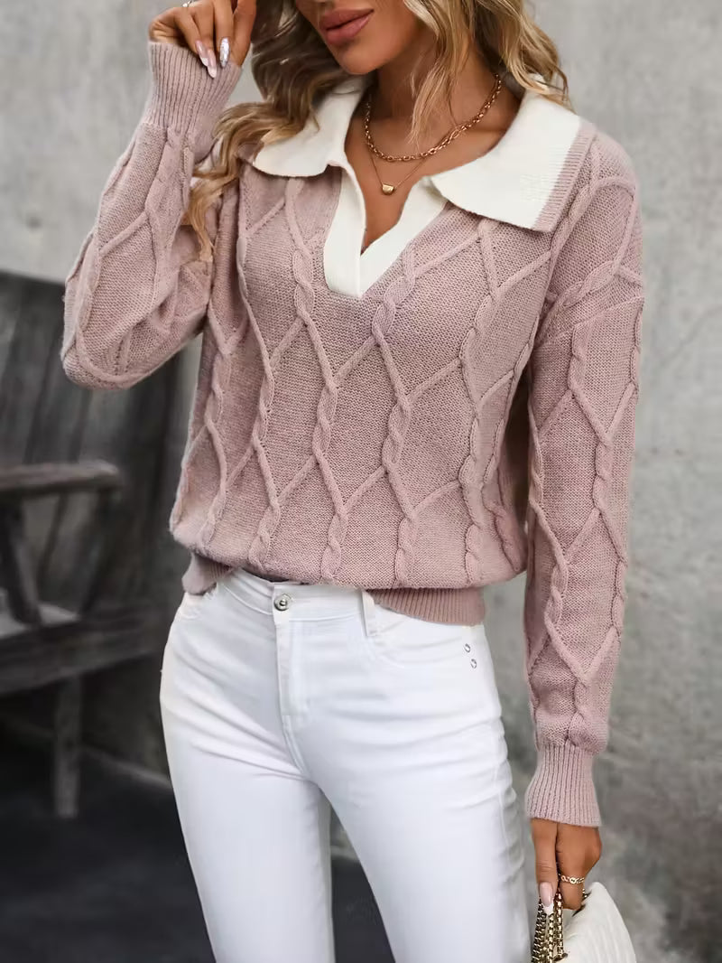 Isolde - Eleganter Kragenpullover