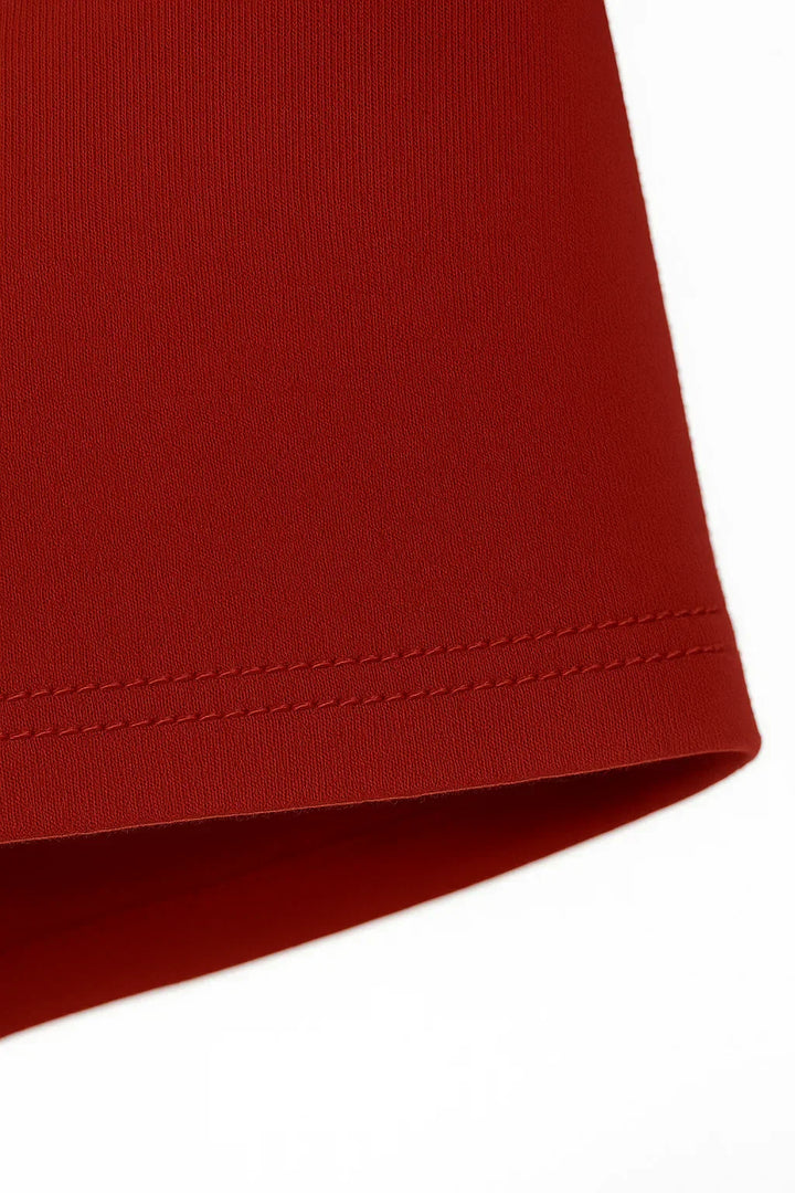 A-Linien Midikleid Damen Wickel-Oberteil mit Ausgestelltem Rock