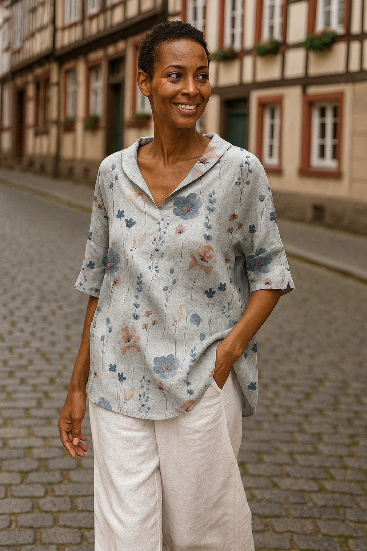 Andrea | Elegantes Top mit V-Ausschnitt
