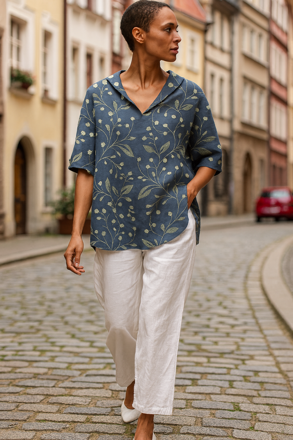 Andrea | Elegantes Top mit V-Ausschnitt