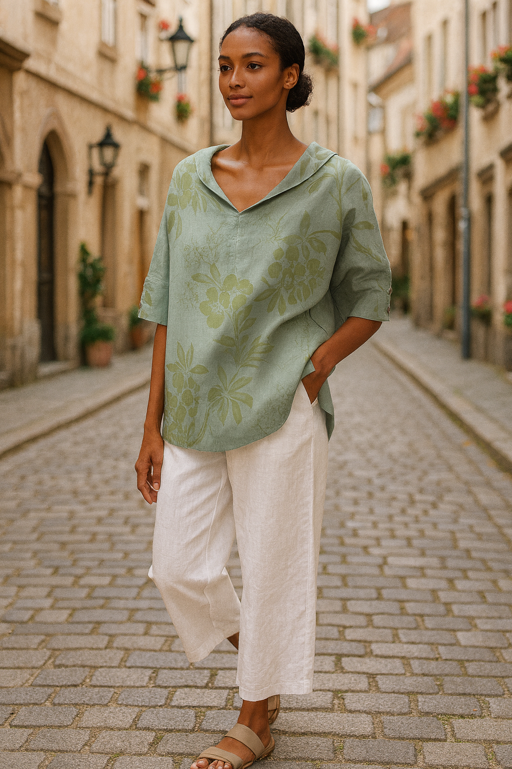 Andrea | Elegantes Top mit V-Ausschnitt