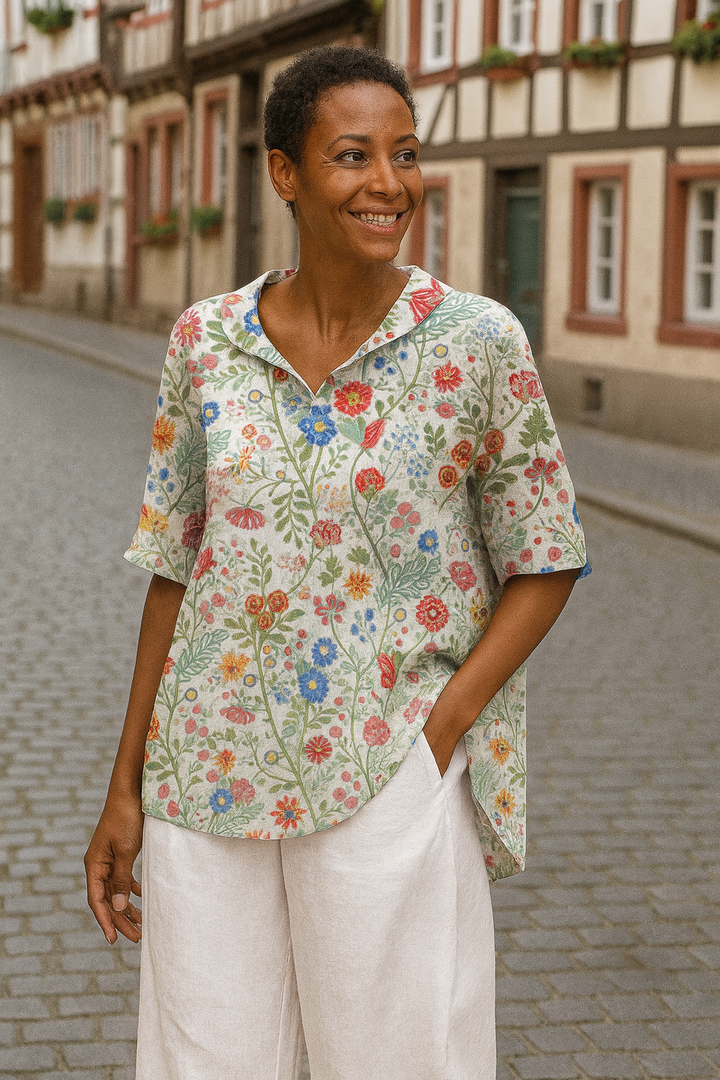 Andrea | Elegantes Top mit V-Ausschnitt