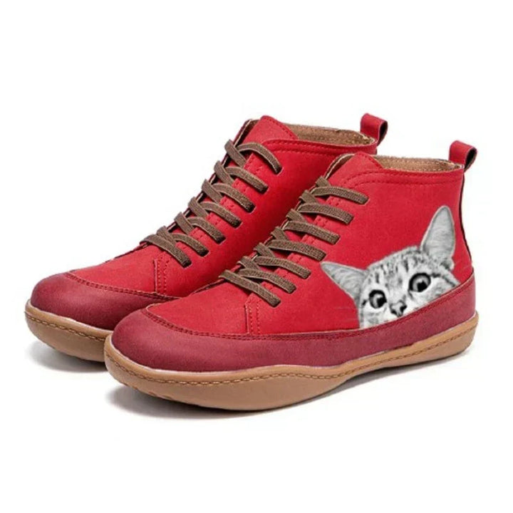 ISABELLE | Leder-Stiefeletten für Katzenliebhaber