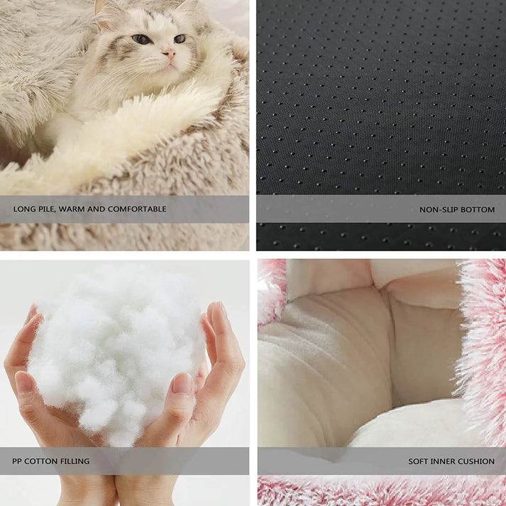 CozyPaws™ - Katzen Plüsch Bett